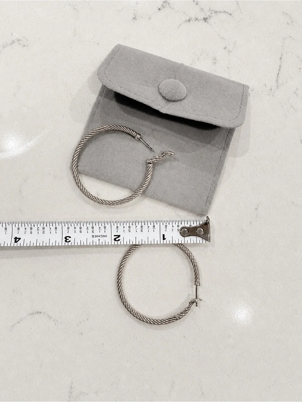 David Yurman DY 925 Cable Hoop Earrings – Sterling Silver – 2